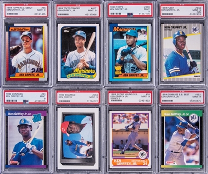 1989-1990 Topps/Donruss/Fleer/Score/Bowman Ken Griffey Jr. PSA MINT 9 Collection (35 Cards) – Including Many Rookie Card Examples!